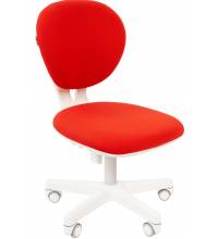 Кресло 108 Kids белый пластик (Красный текстиль)