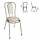 Стул для столовых, кафе, дома РС06, серебристый каркас, кожзам бежевый